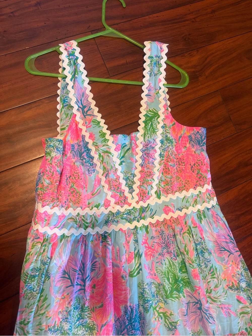 Lilly Pulitzer Sleeveless Tiered Floral Maxi in Pink, Green & Blue - Picture 8 of 14